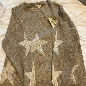 Beige Stars Sweater. Size M.